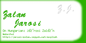 zalan jarosi business card